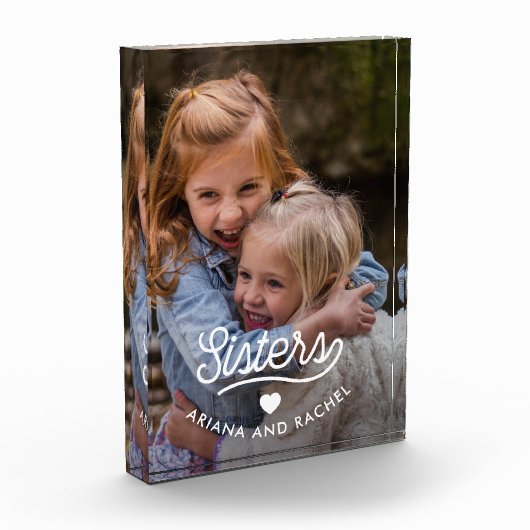 Retrotekst | Zusters en een hart Fotoblokken (Links)