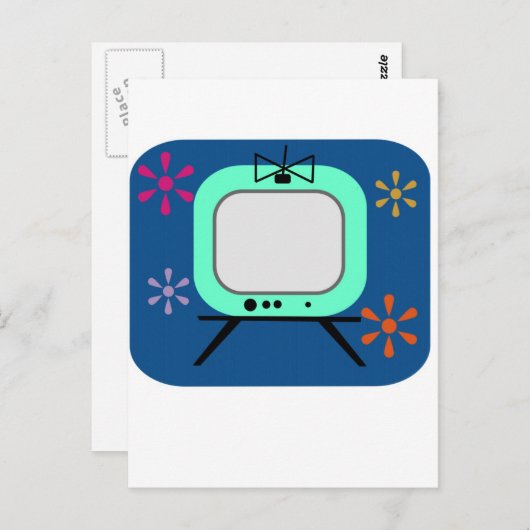 Retrotelevisie Briefkaart (Voorkant / Achterkant)