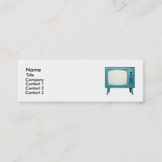 Retrotelevisie Mini Visitekaartje (Voorkant)