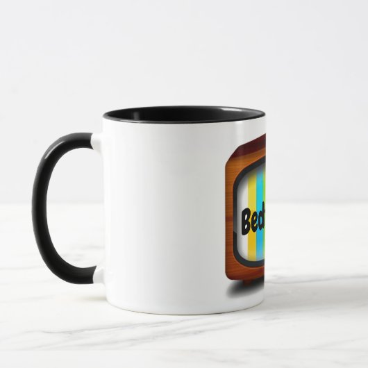 Retrotelevisie-testpatroon voor het slapen gaan mok (Links)