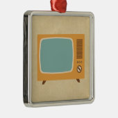 Retrotelevisieset Metalen Ornament (Rechts)