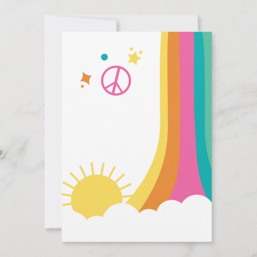 Retrotijd twee partij 2e verjaardag Uitnodiging (Achterkant)