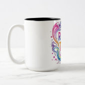 "Retrotijd" Tweekleurige Koffiemok (Links)