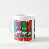 RetroTikiKerstmisKlassiekeWhiteMug 11oz Koffiemok (Voorkant links)