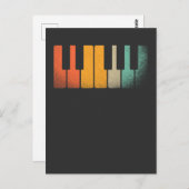 Retrotoetsenbord Piano Keys Musical Instrument Briefkaart (Voorkant / Achterkant)