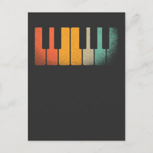 Retrotoetsenbord Piano Keys Musical Instrument Briefkaart
