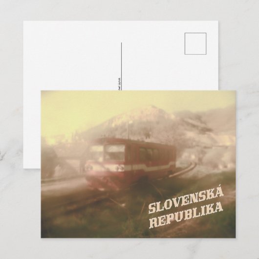 Retrotrein Briefkaart (Voorkant / Achterkant)