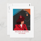 Retrotrein Briefkaart (Voorkant / Achterkant)