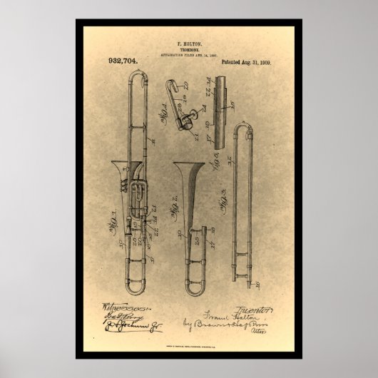  Retrotropine patentafdruk Poster (Voorkant)