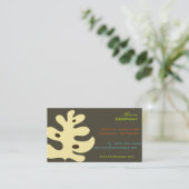 Retrotropische bladeren visitekaartje (Staand voorkant)