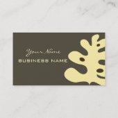 Retrotropische bladeren visitekaartje (Achterkant)