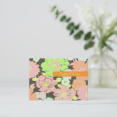 Retrotropische bloemen kleurige visitekaartjes (Staand voorkant)
