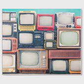 Retrotv-ontvangers ingesteld vanaf ongeveer 60, 70 cadeaupapier (Vlak)