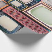 Retrotv-ontvangers ingesteld vanaf ongeveer 60, 70 cadeaupapier (Hoek)