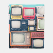 Retrotv-ontvangers ingesteld vanaf ongeveer 60, 70 fleece deken (Voorkant)