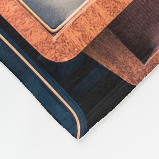 Retrotv-ontvangers ingesteld vanaf ongeveer 60, 70 fleece deken (Hoek)