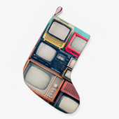 Retrotv-ontvangers ingesteld vanaf ongeveer 60, 70 kleine kerstsok (Voorkant (Hangend))