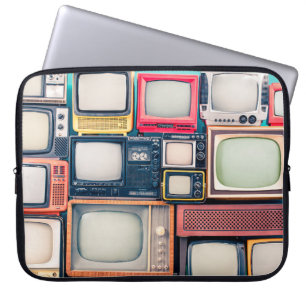 Retrotv-ontvangers ingesteld vanaf ongeveer 60, 70 laptop sleeve