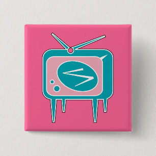 Retrotv-televisieset Vierkante Button 5,1 Cm