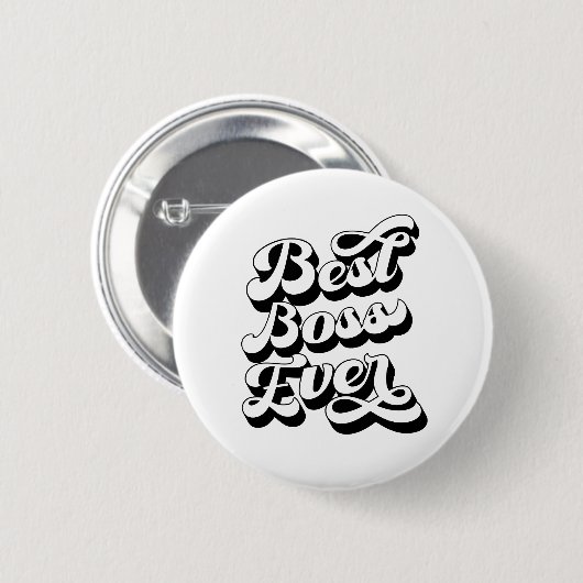 Retrotype Best Boss Ever Button (Voorkant /achterkant)