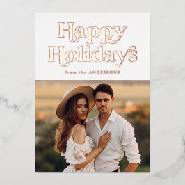 Retrotype Foto Roos Gold Folie Feestdagenkaart