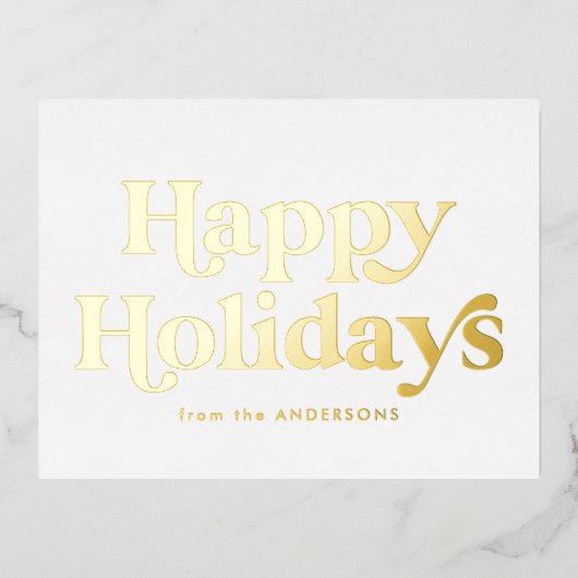 Retrotype Prettige feestdagen niet-fotogoud (Voorkant)