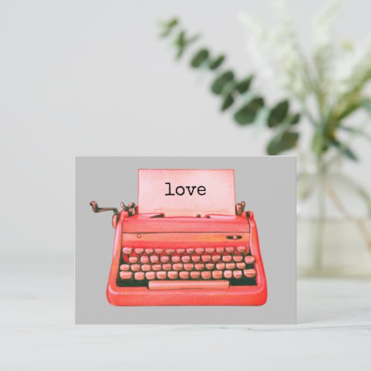 Retrotypemachine - Aangepaste Valentijn Briefkaart (Staand voorkant)