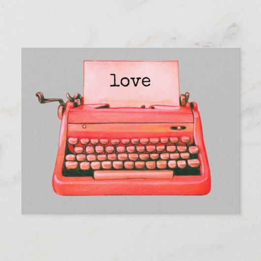 Retrotypemachine - Aangepaste  Valentijn Briefkaart (Voorkant)