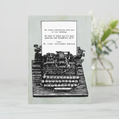  Retrotypemachine bruiloft Hartelijk dank Bedankkaart (Staand voorkant)