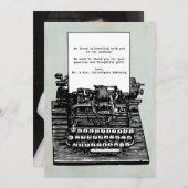  Retrotypemachine bruiloft Hartelijk dank Bedankkaart (Voorkant / Achterkant)