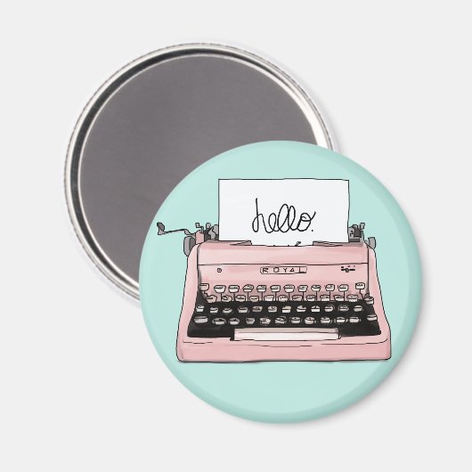 Retrotypemachine Magneet (Voorkant / Achterkant)
