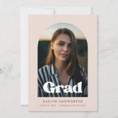 Retrotypografie Afstuderen foto Aankondiging (Voorkant)