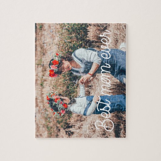 Retrotypografie Beste moeder ooit Moederdag Legpuzzel (Verticaal)