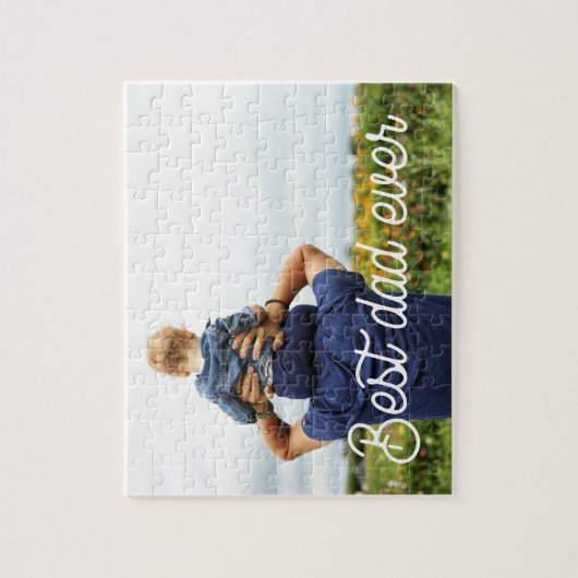 Retrotypografie Beste vader ooit vaderdag Legpuzzel (Verticaal)