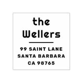 Retrotypografie Bold Groovy Retouradres Rubberstempel (Afrduk)