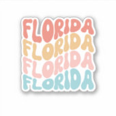 Retrotypografie Florida Groovy sticker (Voorkant)