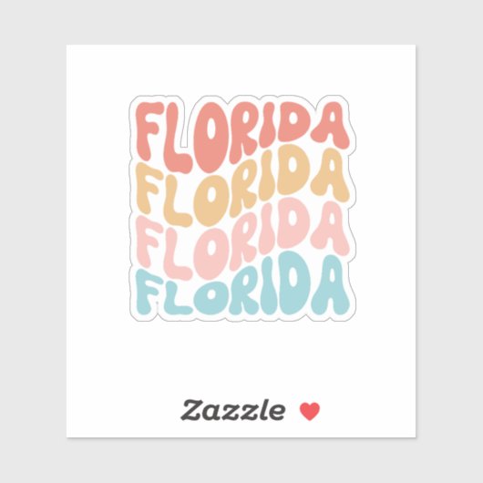 Retrotypografie Florida Groovy sticker (Vel)