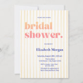 Retrotypografie gestreept Vrijgezellenfeest Kaart (Voorkant)