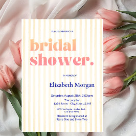 Retrotypografie gestreept Vrijgezellenfeest Kaart