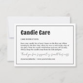 Retrotypografie Kaarsenverzorging Bedankkaart (Voorkant)
