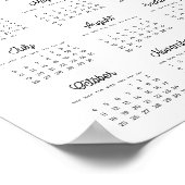 Retrotypografie kalender 2021 poster (Hoek)