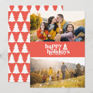 Retrotypografie moderne 1 fotokerstdag feestdagenkaart