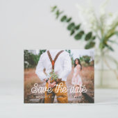 Retrotypografie Sla de datum op Aankondigingskaart (Staand voorkant)