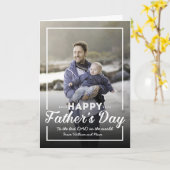 Retrotypografie Vaderdag Foto Wenskaart Kaart (Gele Bloem)