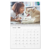 Retrotypografische familiefoto 2023 kalender (Jan 2026)