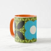 Retroventiel, Geo Pattern Light Blue en Green Mok (Voorkant links)