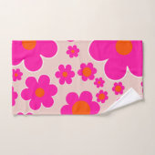 Retroventielmarkt Florence Abstracte roze Floral Bad Handdoek (Handdoek)