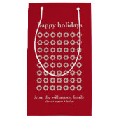 Retroventilatorvormen met de naam van de kerstrode klein cadeauzakje (Voorkant)