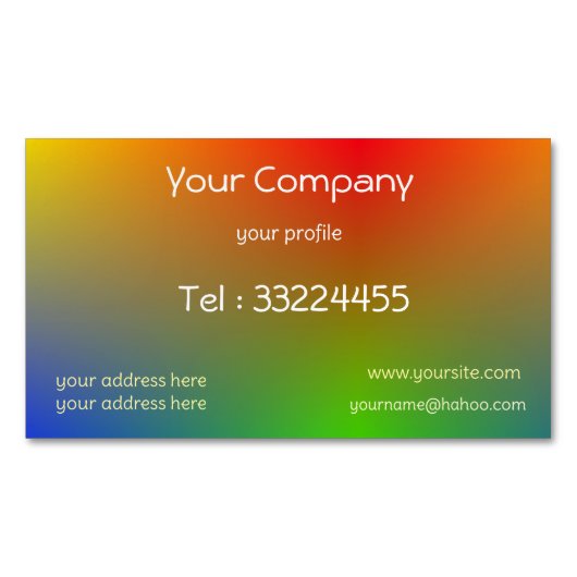 Retroverloop Magnetisch Visitekaartje (Voorkant)