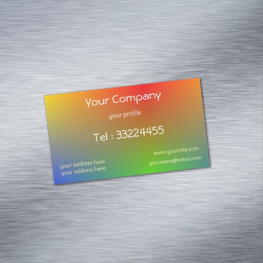 Retroverloop Magnetisch Visitekaartje (Voorbeeld)